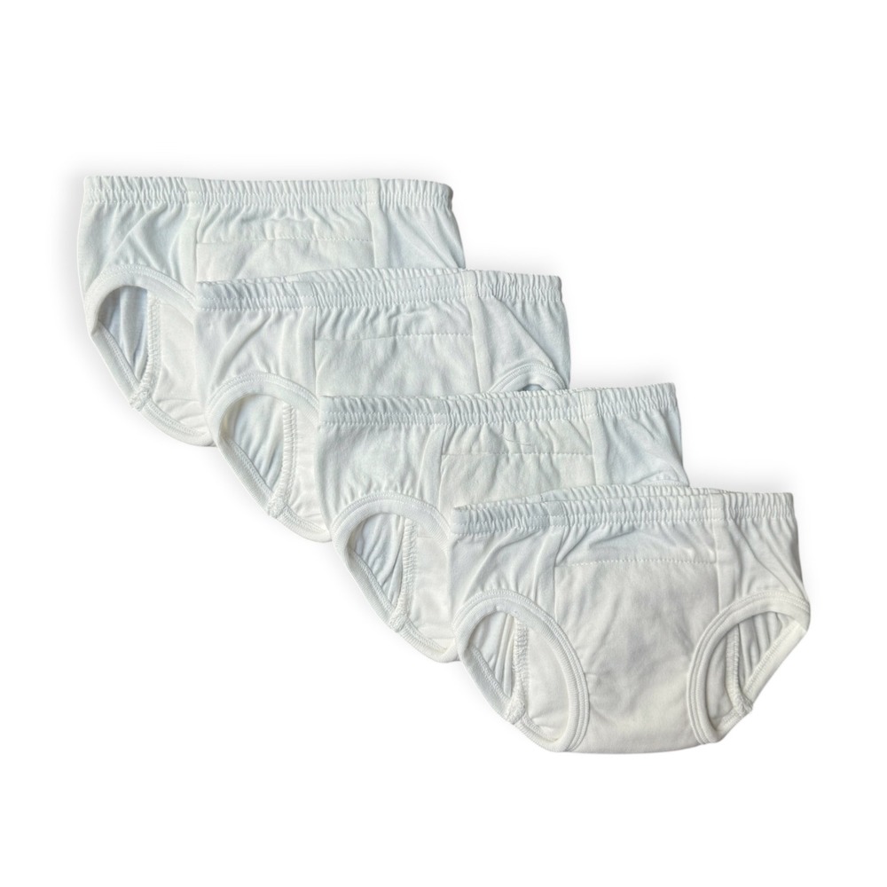 Tiny Trainers White Cotton Potty Training Underwear 4 Pack 18 Months 20-25 lbs